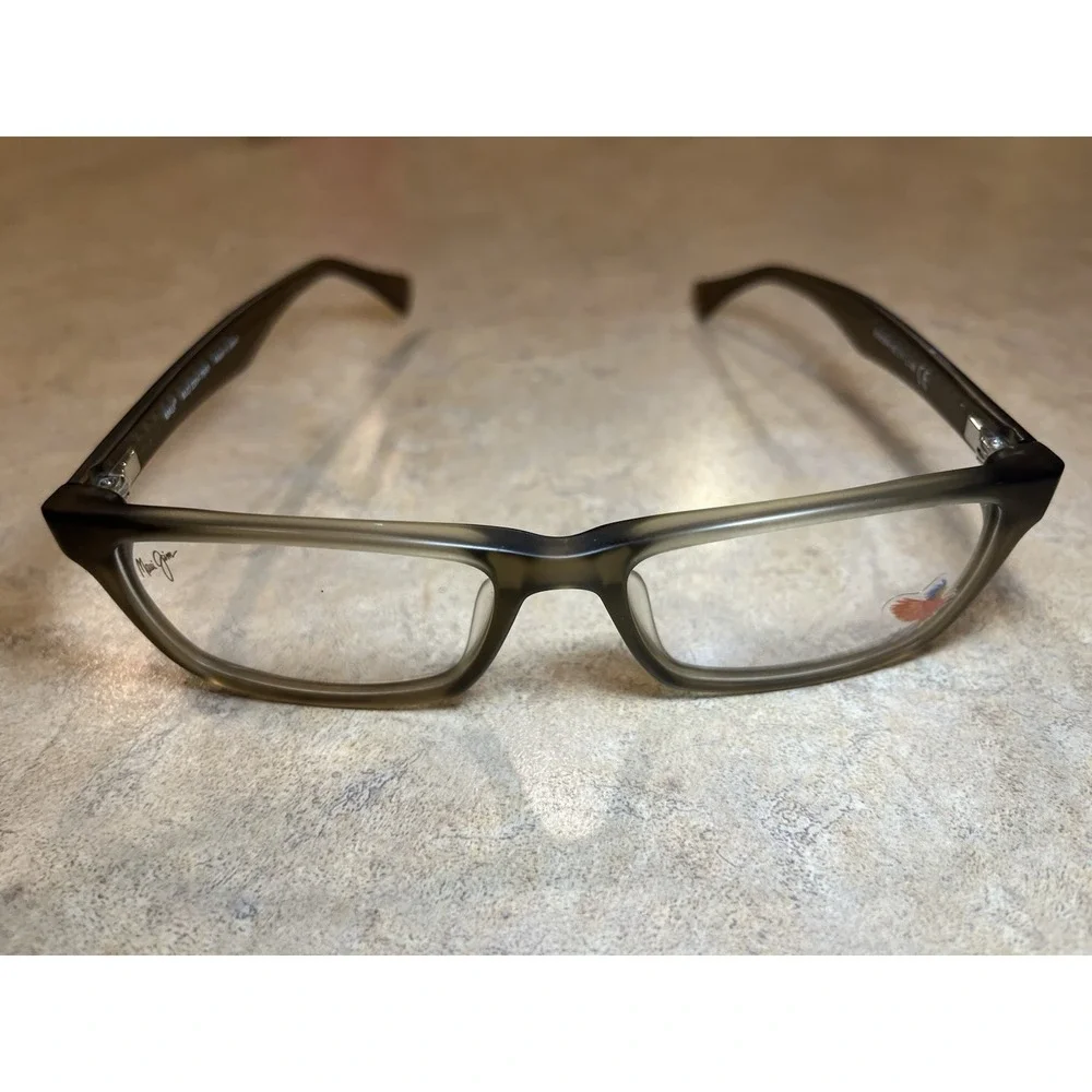 Maui Jim Eyeglasses Frames MJO2204-78AR Matte Clear Olive Green 53-17-143